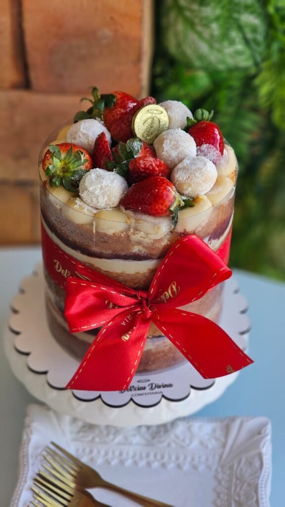 Cake Delícia de Ninho com Morango