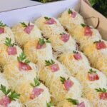 Mini sanduíche de salame